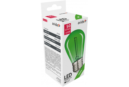 Bec LED decor filament 0.6W E27 Verde Avide