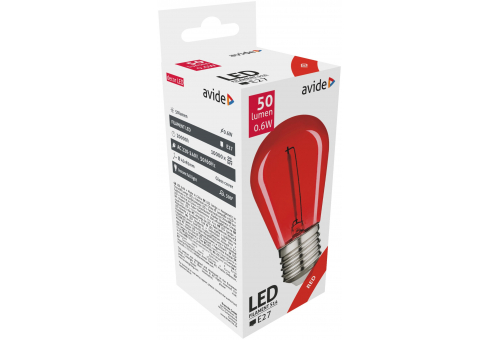 Bec LED decor filament 0.6W E27 Roșu Avide