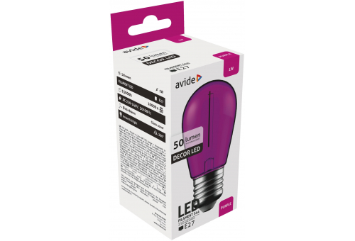 Dekor LED Filament Fonte de luz 1W E27 Roxo