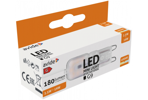 LED 2.5W G9 NW fekvő