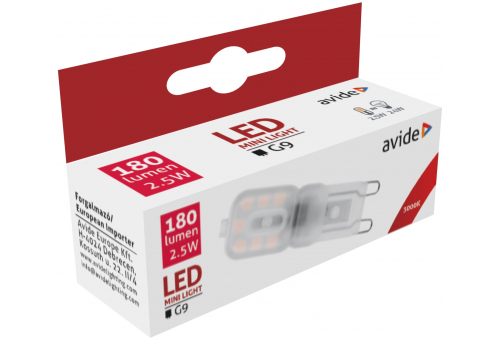 LED 2.5W G9 WW fekvő