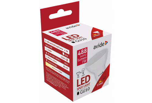 Bec LED Spot 7W GU10 EW Aluminiu+Plastic Avide