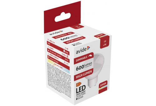 LED Spot plastic S ovládaním intenzity svetla 7W GU10 WW