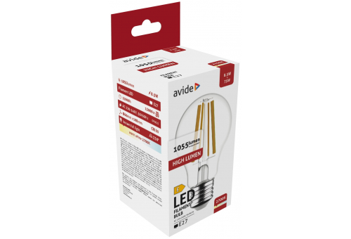 Bec LED Filament Globe 8.5W E27 WW Avide High lumen