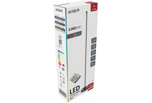 LED saroklámpa digitális RGB + W zene szenzorral