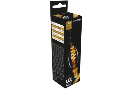 Bec LED Soft Filament flacără lumânare 3W E14 EW Avide