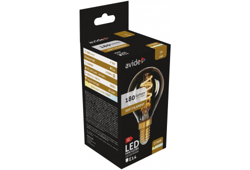 Bec LED Soft Filament Mini Globe 3W E14 EW Avide