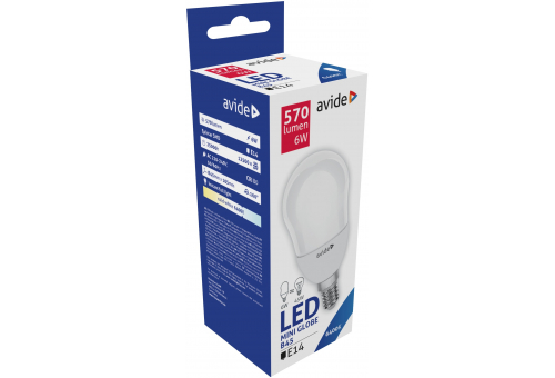 Bec LED Mini Globe B45 6W E14 CW Avide