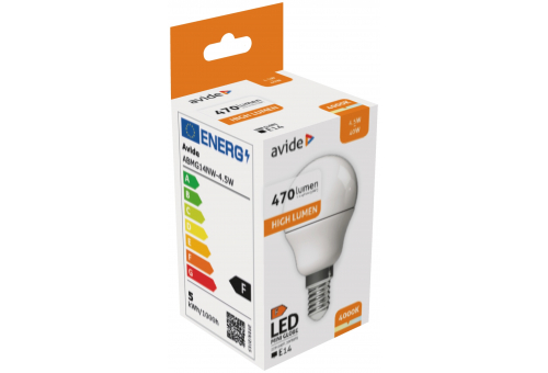 Bec LED Mini Globe G45 4.5W E14 NW Avide