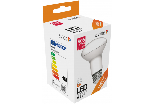 Bec LED R63 8W E27 NW Avide