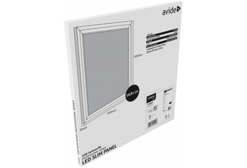 LED panel 60x60cm 40W WW 100lm/W UGR+IP44 Professional Range