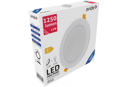 LED Vstavaný Okrúhly Stropná lampa plast 12W CW