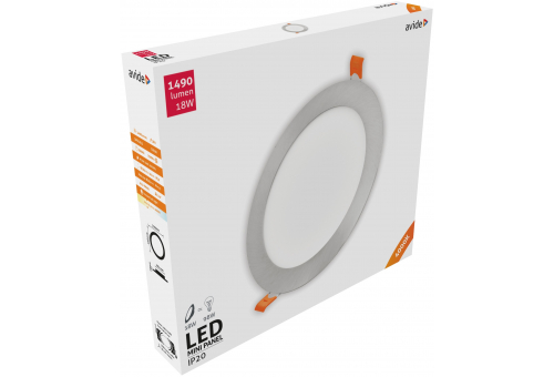 Plafonieră LED încorporabilă 18W NW Rotundă Aluminiu Satin Nichel Avide