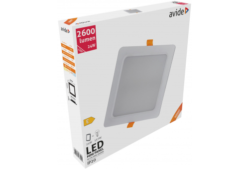 LED Vstavaná štvorhranná stropná lampa plast 24W NW