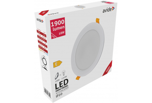 Plafonieră LED încorporabilă 18W WW Rotundă Plastic Avide