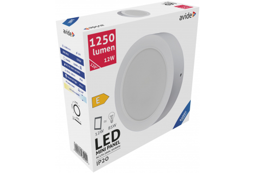 Plafonieră LED 12W CW Rotundă Plastic Avide