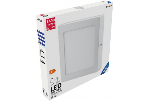 LED Falra Szerelhető Négyzetes Mennyezeti Lámpa ALU 18W CW