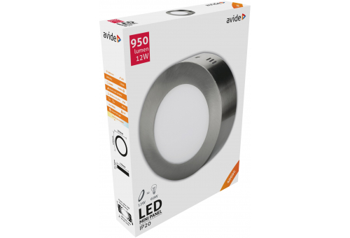 Plafonieră LED 12W NW Rotundă Aluminiu Satin Nichel Avide