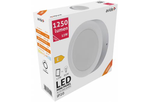 Plafonieră LED 12W NW Rotundă Plastic Avide