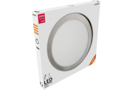 Plafonieră LED 24W NW Rotundă Aluminiu Satin Nichel Avide