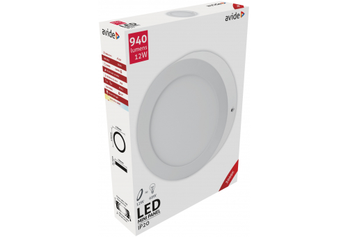 Plafonieră LED 12W WW Rotundă Aluminiu Avide