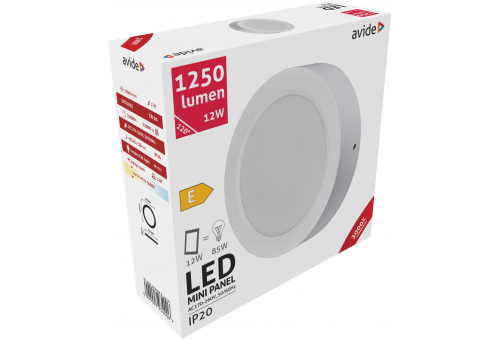 Plafonieră LED 12W WW Rotundă Plastic Avide