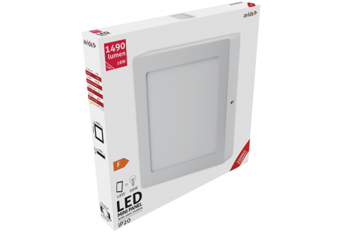 LED Falra Szerelhető Négyzetes Mennyezeti Lámpa ALU 18W WW