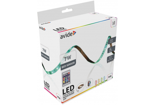 Bandă LED cu senzor 12V 1.5m RGB pentru pat Avide