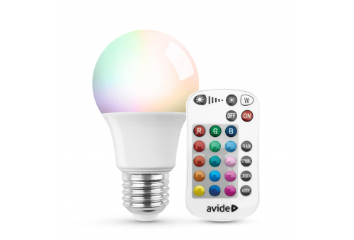 Smart LED Globo A60 9.7W RGB+W IR com telecomando