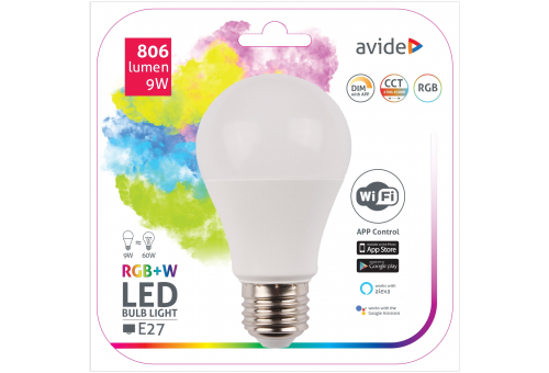 Smart LED Globo A60 9W RGB+W WIFI APP Control